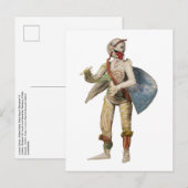 Carte postale - Figure masquée "Bertchen" B (blanc (Devant / Derrière)