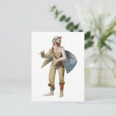 Carte postale - Figure masquée "Bertchen" B (blanc (Debout devant)