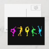 Carte Postale Figure Skaters Pastel Rainbow (Devant / Derrière)