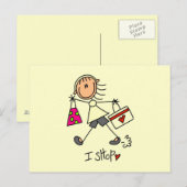 Carte Postale Figure Stick Shopping (Devant / Derrière)