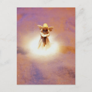 Carte Postale Figurine d'ange en neige