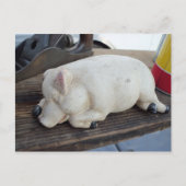 Carte Postale Figurine de cochon couché (Devant)