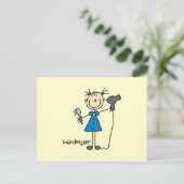 Carte Postale Figurine de coiffeur bâton (Debout devant)