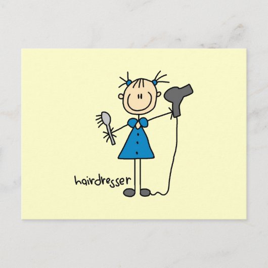 Carte Postale Figurine de coiffeur bâton (Devant)