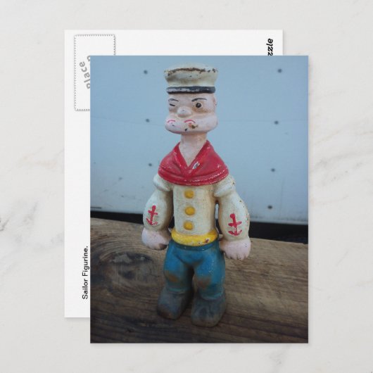 Carte Postale Figurine de marin (Devant / Derrière)