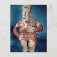 Figurine d'un joueur de tlachtli portant un casque