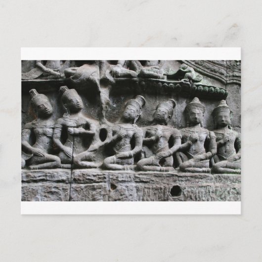 Carte Postale figurines de pierre à ta prohm (Devant)
