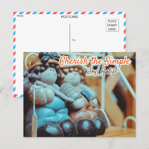 Carte Postale Figurines en céramique Whimsical Vintage