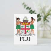 Carte Postale FIJI - emblème / drapeau / armoiries / symbole (Debout devant)