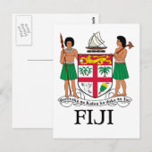 Carte Postale FIJI - emblème / drapeau / armoiries / symbole (Devant / Derrière)