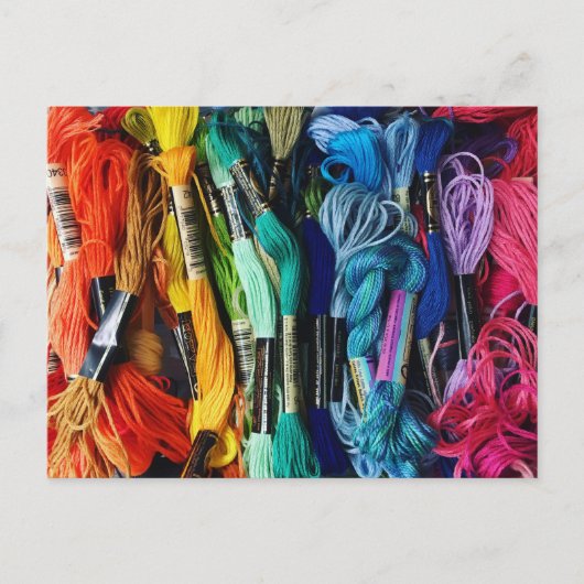Carte Postale Fil à broder arc-en-ciel | Fils | Couture (Devant)