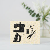 Carte Postale Fil de dépresseur de machine à coudre (Debout devant)