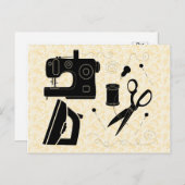 Carte Postale Fil de dépresseur de machine à coudre (Devant / Derrière)