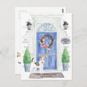 Carte Postale Fil Haired Fox Terrier Moving Faire-part (Devant / Derrière)