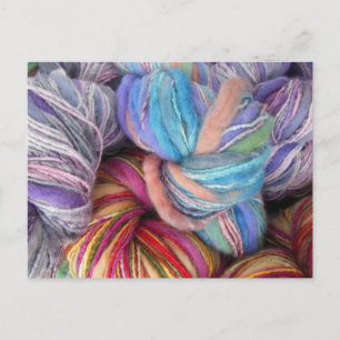 Carte Postale Fil Tricot teint