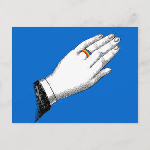 CARTE POSTALE FILE MARIAGE RING