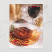 CARTE POSTALE FILET POSTCARD MIGNON STEAK DINNER (Devant)