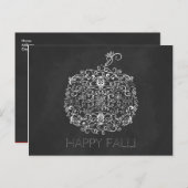 Carte Postale Filigree Chalkboard Automne Automne Automne Automn (Devant / Derrière)