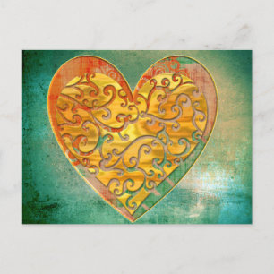 Carte Postale Filigree Pop Art Heart