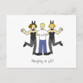 Carte Postale Fille à 40 ans ! Caricature de voeux d'anniversair (Devant)