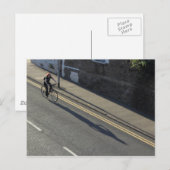 Carte Postale Fille à bicyclette (Devant / Derrière)