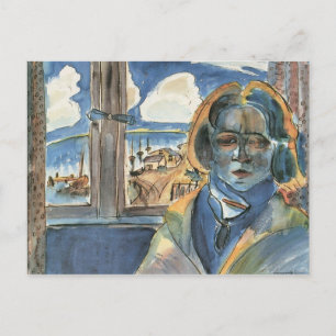 Carte Postale Fille à la fenêtre (Sonia) par Walter Gramatte