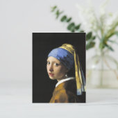 Carte Postale Fille à oreille perle (Debout devant)