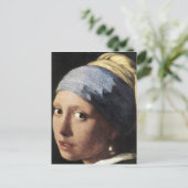 Carte Postale Fille à oreille perle (détail) (Debout devant)