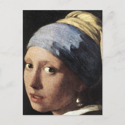 Carte Postale Fille à oreille perle (détail) (Devant)