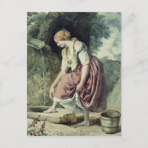 Carte Postale Fille à un conduit