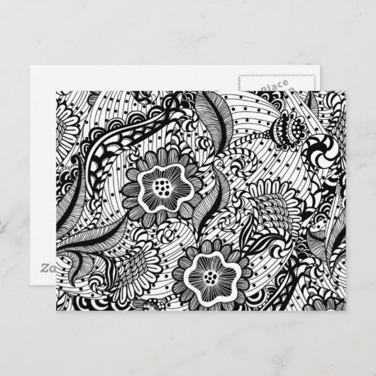 Carte Postale Fille Abstraite (Devant / Derrière)