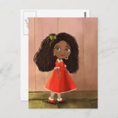 Carte postale fille africaine (Devant / Derrière)