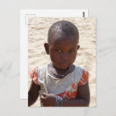 Carte Postale Fille africaine (Devant / Derrière)