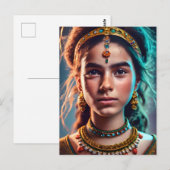 Carte Postale Fille amazighe marocaine (Devant / Derrière)
