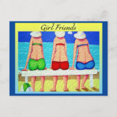 Carte Postale Fille amis (Devant)