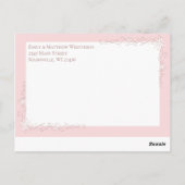 Carte postale Fille Annonce de naissance rose Vint (Dos)