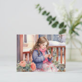 Carte Postale Fille artisanale (Debout devant)