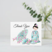 Carte Postale Fille asiatique merci (Debout devant)