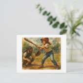 Carte Postale Fille au bâton,  (Debout devant)