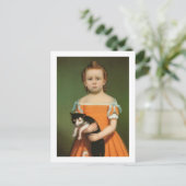 Carte Postale Fille au chaton, William Thompson Bartoll (Debout devant)