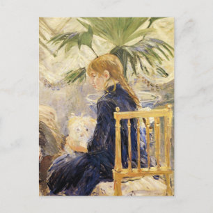 Carte postale Fille au Chien de Berthe Morisot