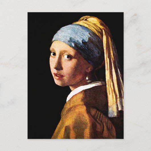 Carte Postale Fille au collier de perles (Devant)