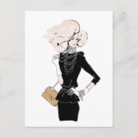 Fille aux cheveux blonds de mode en noir