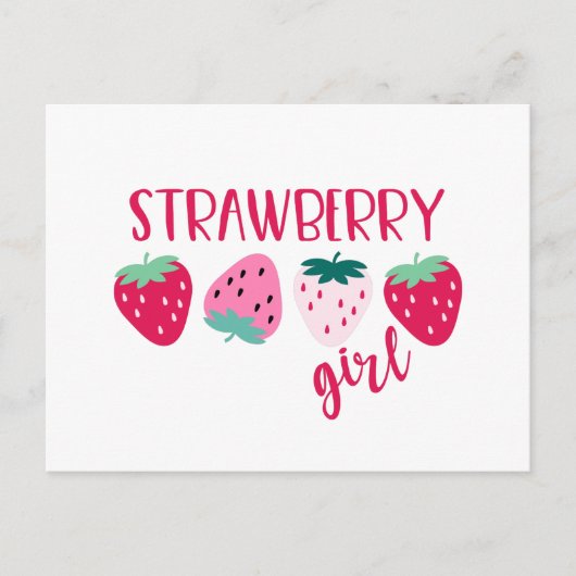 Carte Postale Fille aux fraises (Devant)
