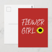 Carte Postale Fille aux tournesols (Devant / Derrière)