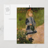 Carte Postale Fille avec arrosage (Devant / Derrière)