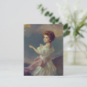 Carte Postale Fille avec ballons (Debout devant)