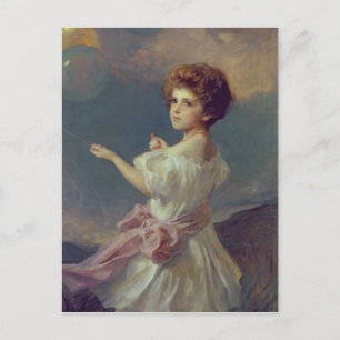 Carte Postale Fille avec ballons