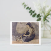 Carte Postale Fille avec Casquette noir assis, Vincent van Gogh (Debout devant)