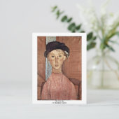 Carte Postale Fille Avec Casquette Par Modigliani Amedeo (Debout devant)